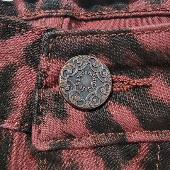 Soft Surroundings Jeans Womens 8 Ultimate High Rise Skinny Leopard - Picture 13 of 16